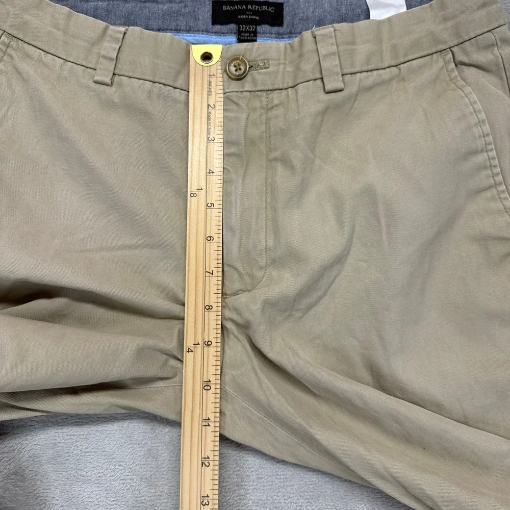 Banana Republic Pants‎ Mens 32x32 (32x28) Aiden Chino Khaki Slim Fit Trousers